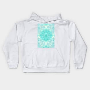 Happy Place Doodle in Mint Green & Aqua Kids Hoodie